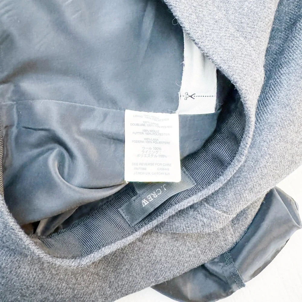J. Crew Wool Pencil Skirt Zippered Accents Size OO Mint